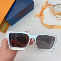 Rectangular White AcetateFrame Women Silver Mirrrored Lenses Fashion Square MILLIONAIRES Sunglasses For Men With Metal