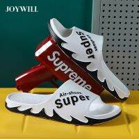 JOYWILL 2022 Mens New Slippers Summer PVC Soft Slippers For Men Outdoor Thicken Anti-slip Beach Sandals Bathroom Home Flip Flop