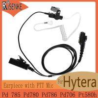 RISENKE Earpiece For Hytera HYT Pd 785 Pd780 Pd786 Pd706 Pt580h Walkie Talkie Headset Headphone Two Way Radio With PTT And Mic