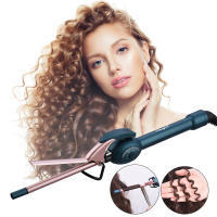 CkeyiN 9MM Professional Hair Curler Thin Curling Wand Curling Tong Small Ceramic Barrel Adjustable Temperature Hair Curling Iron