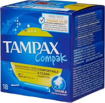 Tampax Compak Regular Women's Tampons with Applicator & Leak