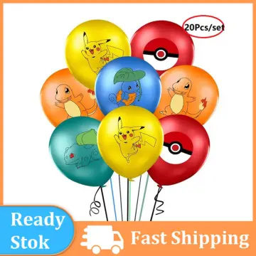 1Set Pokemon Theme Balloons Party Supplies Squirtle Pikachu Birthday Banner  Cake Topper Baby Shower Globos Kid Party Event Decor