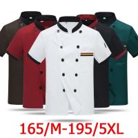 ♠◘ เสื้อเชฟ เสื้อกุ๊ก M-5XL ชุดเชฟแขนสั้น เหมาะกับฤดูร้อน สําหรับเชฟร้านอาหาร โรงแรม ร้านอาหาร