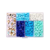 Clay Beads for Bracelet Making, Clay Beads for Making, Flat Round Polymer Clay Spacer Beads for DIY Bracelet Craft