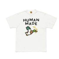 卍✼۩ แฟชั่นบุรุษและสตรีเสื้อยืดคอกลมแขนสั้นพิมพ์ลาย Nigo Human Made ; New