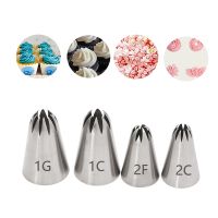 【CC】❖   1G 1C 2F 2C Icing Piping Nozzles Decorating Cookie Nozzle Pastry Tips Baking Tools