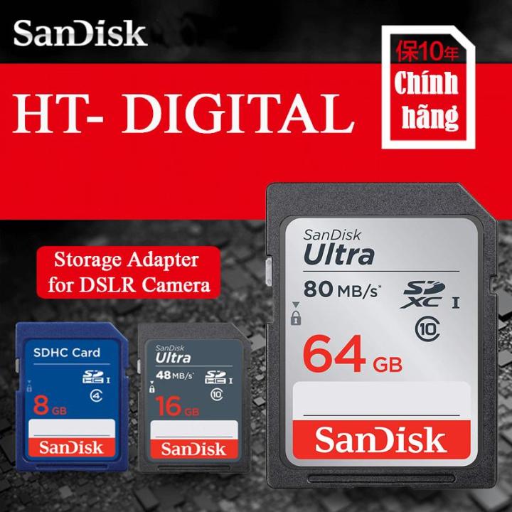 Thẻ nhớ SDXC Sandisk Ultra 64GB là một lựa chọn đáng tin cậy cho những người cần một dung lượng lưu trữ lớn và hiệu suất cao để chụp ảnh hoặc quay video. Với tốc độ đọc và ghi nhanh, bạn sẽ nhận được kết quả tốt nhất khi chụp ảnh hoặc quay video 4K.