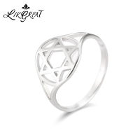 LIKGREAT Star Of David แหวนผู้หญิงผู้ชาย Hexagram Pentagram สแตนเลสแหวนแฟชั่น Amulet Wicca เครื่องประดับของขวัญ