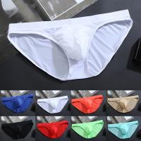 【CW】 Men Silk Briefs Seamless Transparent Men  39;s U Convex Low Waist Panties Adult Breathable M-4XL