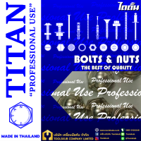 TITAN “PROFESSIONNAL USE” MADE IN THAILAND RP-4409 หัวน็อตหมวก-เงิน M8-1.25 (5ตัวใน1ห่อ)