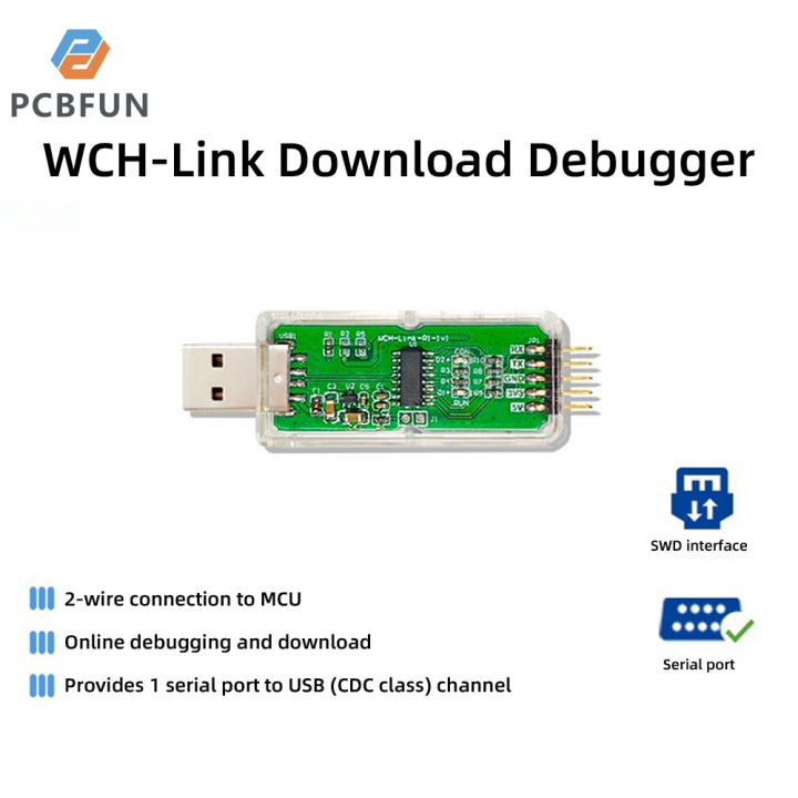 pcbfun-ดาวน์โหลดดีบั๊ก-risc-v-เฟรมเวิร์ก-mcu-ออนไลน์การดีบักการเขียนโปรแกรมชิปอินเตอร์เฟส-swd