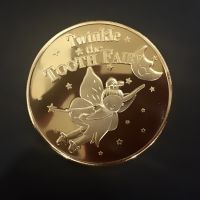 【CW】✳◐▬  20 Gold Plated Collectible Coins Change for Kids Medal Coin Collection Children