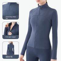 Lulu New Yoga Sport Women S Coat Elastic Hem Zipper High Elastic Jacket Windproof Fitness Jacket WT1245