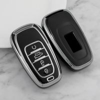 wenminr Electroplating TPU Car Remote Key Fob Cover Case Holder Protector for FAW Hongqi H5 E-HS9 H9 2020 2021 Keychian Accessories