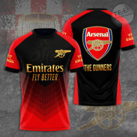 (ALL IN STOCK XZX)    HOT Arsenal F.C 3D All Over Print Shirt 029   (FREE NAME PERSONALIZED)