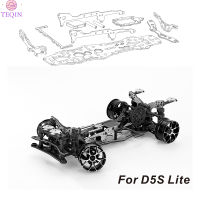 TEQIN Car Bottom Plate Carbon Fiber Aluminum Upgrade Kit Compatible For 3RACING D5S Lite 1:10 Drift RC Car Ssg Version