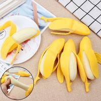 Peeling Banana Squeeze Squish Fidget Toys Decompress Squeeze Prank Tricks Antistress Stress Relief Kids Toy for Gifts Squishy Toys