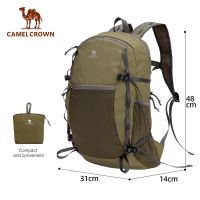 ☌ CAMEL CROWN กระเป๋าเป้สะพายหลัง พับได้ น้ําหนักเบา 25 ลิตร สําหรับเดินทาง