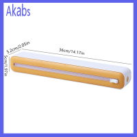 Akabs 2in เครื่องจ่าย1พลาสติกห่ออาหารฟิล์มใสห่อที่จ่ายที่มีตัวตัด Saran อลูมิเนียมฟอยล์กระดาษรองอบหัวฉีดอุปกรณ์ที่ใช้ในครัว