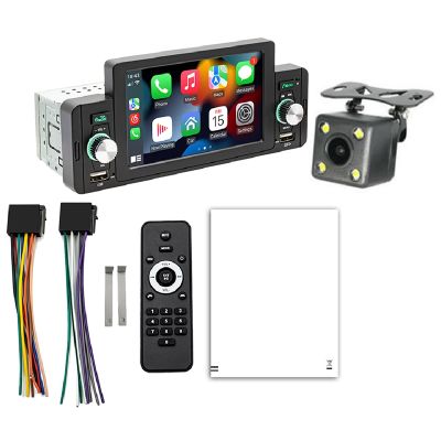 1 Din 5 Inch Car Radio Car Stereo Bluetooth MP5 Player Spare Parts with for Apple CarPlay Android Auto TF USB FM Touch Screen