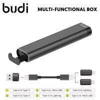 BUDI Multi-Functional Cable Stick กล่องการ์ดอะแดปเตอร์อัจฉริยะ Universal USB Data Cable Storage Box Budi Universal Cable Stick,เครื่องอ่านการ์ดหน่วยความจำ