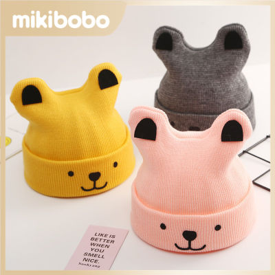 mikibobo หมวกมิกิโบโบะ ทรงหมีน่ารัก สีสันสดใส เด็ก HF1018