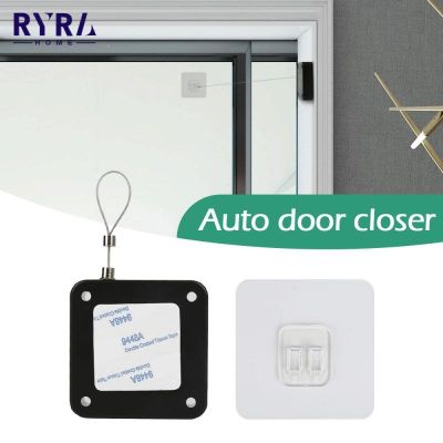 800g Pull Automatic Door Closer Automatic Sensor Door Closer Automatically Close For All Doors Punch Free Steel Rope Length 1.2m
