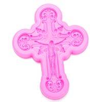 Angel Wings Food grade fondant cake silicone mold Jesus cross for Reverse forming polymer clay chocolate decoration tools F1042 Bread Cake  Cookie Acc