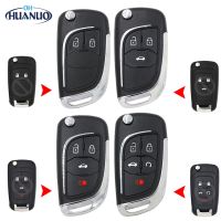 Modified Flip Car Key Shell For Chevrolet Cruze Epica Lova Camaro Impala For Opel For Buick 2/3/4/5 Button Uncut HU100 Case