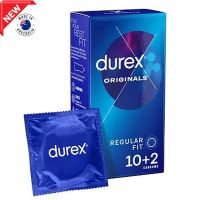 Durex Originals Latex Condoms Regular Fit 56mm Pack of 10+2 ถุงยางอนามัยรุ่นพิเศษสินค้านำเข้าจากออสเตรเลีย