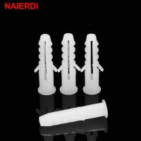 100PCS NAIERDI M5 M8 Rubber Expansion Pipe Flat Round Head Self Tapping Screw 5 8mm Screws Nylon Tube Wall Wood Hardware Tool