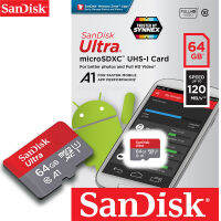 Sandisk Ultra microSD Card SDXC ความเร็วอ่าน 140MB/s ความจุ 64GB Class 10 A1 (SDSQUAB-064G-GN6MN) รุ่นใหม่ ไม่มีอะแดปเตอร์ เมมโมรี่ การ์ด แซนดิส Memory ประกัน Synnex 10 ปี