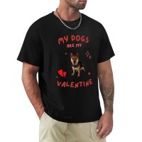 My Dog Are My Valentine - Shiba Inu Japanese Dog Design T-Shirt Anime T-Shirt Custom T Shirt Workout Shirts For Men