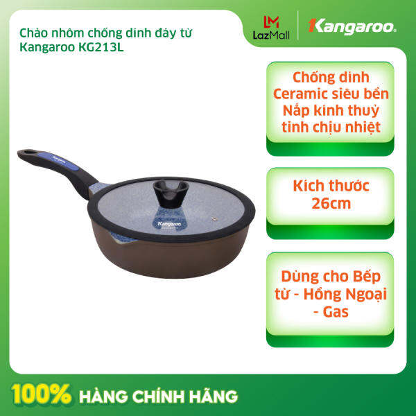 Chảo nhôm chống dính đáy từ Kangaroo KG213 lít