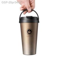 ™□ 20pr3412 304 Canecas De Café Aço Inoxidável Com Alça Garrafas Gua Portáteis Copo Dupla Camada Térmico Frete Grátis