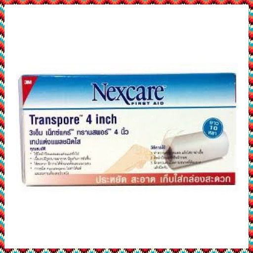 3-ม้วน-transpore-3m-nexcare-4-นิ้ว-10-หลา-เทปปิดแผล-เทปใส