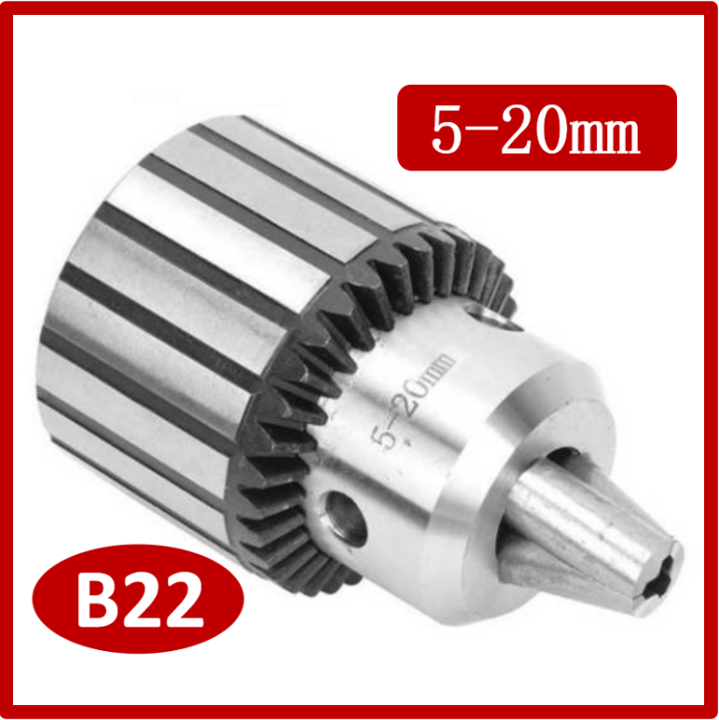 5mm 20mm Drill Chuck B22 Heavy Duty with Key for CNC Lathe Bench
