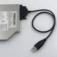 USB 2.0 to Mini SATA 7 6 13Pin Adapter Cable External Optical Drive Converter For Laptop CD-ROM DVD With LED