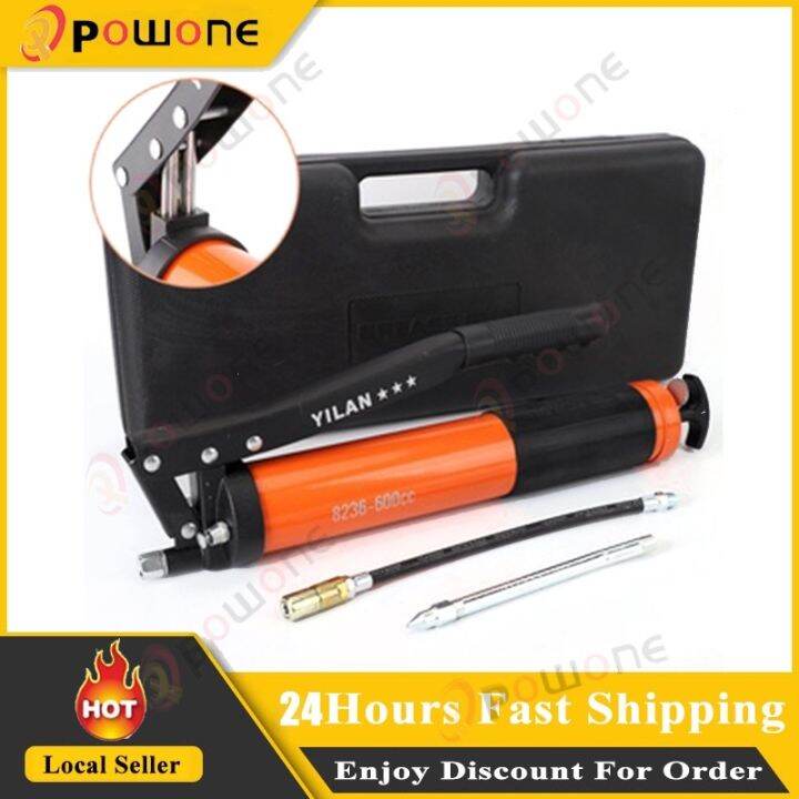 Heavy Duty Hand Grease Gun Oil Pump 600CC Hand Grease Lubrication Lever ...