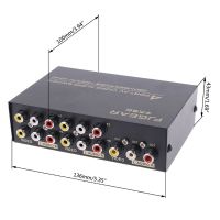 【In-demand】 Gadget Lab Bd 4พอร์ต AV Audio Video RCA 4อินพุตเอาต์พุต Switcher Switch Selector กล่อง Jy17 19 Dropship