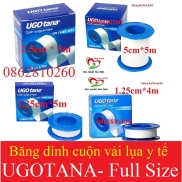 Băng dính cuộn vải lụa y tế UGOTANA Kt 1,25cm x 4m tân á UGO TANA