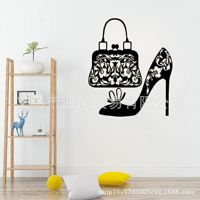 [COD] Manufacturers wholesale creative high heels wall stickers home decoration study living room pvc