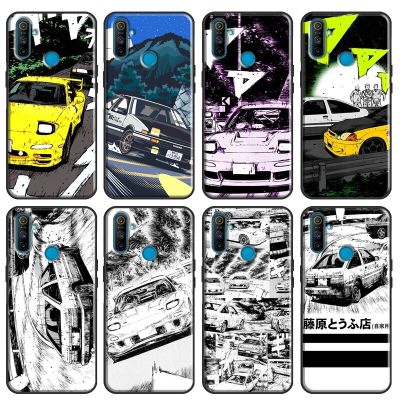 Initial D Mountain Drift Racing Soft For OPPO Realme 7 Pro 6 X7 X50 C11 C3 GT Case For OnePlus Nord 8T 7T 8 Pro Phone Cover Electrical Connectors