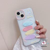 เคสโทรศัพท์มือถือแบบนิ่ม ใส กันกระแทก ลายการ์ตูนกระต่ายน่ารัก สีน้ํามัน หลากสี สําหรับ IPhone 13 12 14 MAX 7Plus XR 6 6S 7 8 X XS 2020