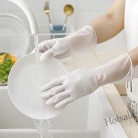 【hot sale】❦ D13 Reusable PVC Dishwashing Glove Kitchen Waterproof Gloves Antiskid Granule Housework Chores Cleaning Gloves
