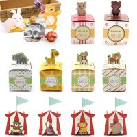 Styles Cartoon Boxes Kids Paper Birthday Jungle Theme Baby Shower Favors Decoration