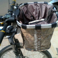 QY Bicycle hanging basket 2in1 detachable folding luggage bag 3kg load bicycle front basket dog carrying bag