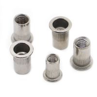 M3 M4 M5 M6 M8 M10 M12 304 Stainless Steel Flat Head Threaded Rivet Insert Nutsert Cap Rivet Nut Nails Screws Fasteners