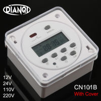 CN101B AC 12V 24V 110V 220V Digital LCD Power Timer NO NC Programmable Time Switch รีเลย์พร้อมฝาครอบป้องกันรายสัปดาห์7วัน