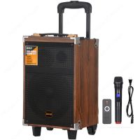 8 Inch/10 Inch Outdoor Portable Trolley Speakers Wireless Bluetooth K-song Music System 6000W Peak Power Overweight Subwoofer